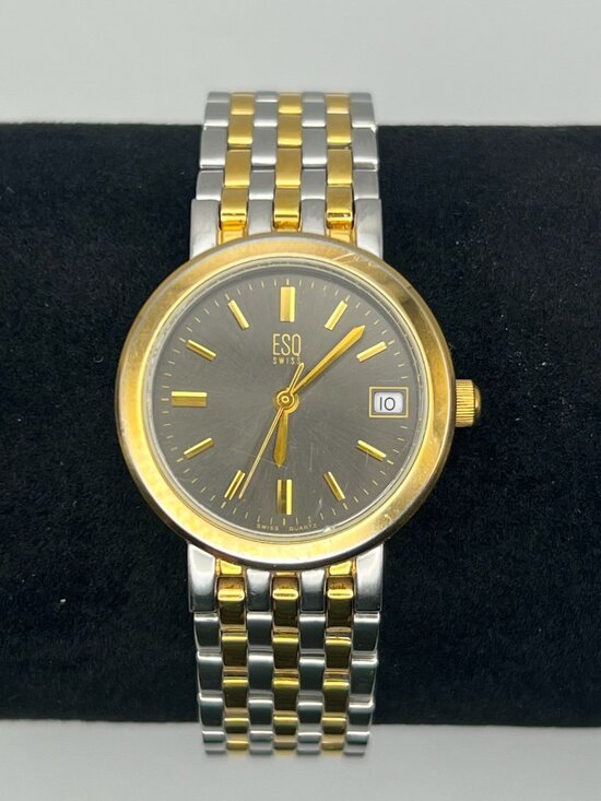 ESQ by Movado Ladies Watch Telos Two tone Grey Silver Gold tones working